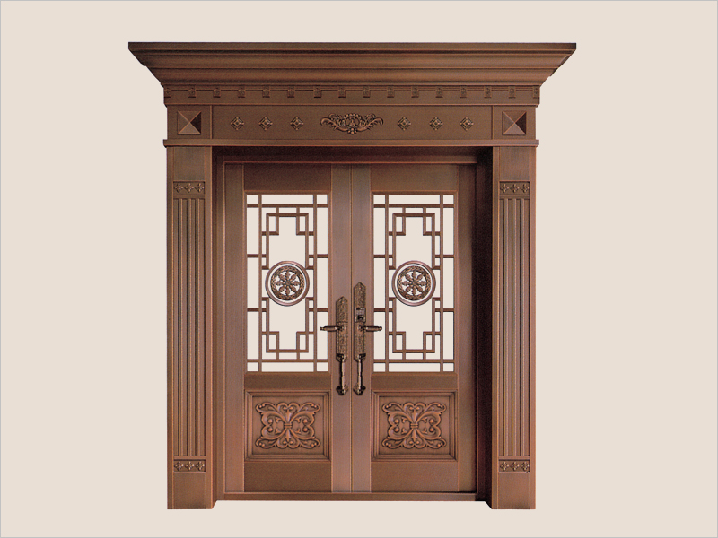 別墅玻璃銅門(mén)