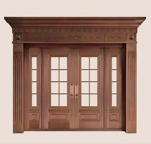 別墅玻璃銅門(mén)