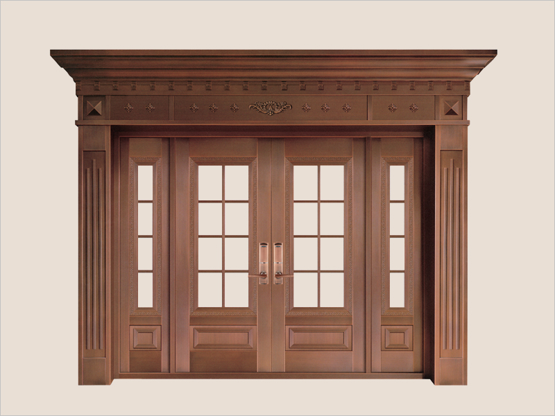 別墅玻璃銅門(mén)