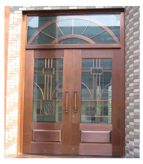 對開(kāi)玻璃銅門(mén)