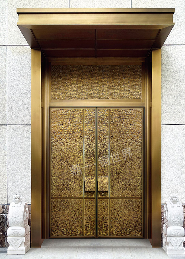 新中式對開(kāi)銅門(mén)